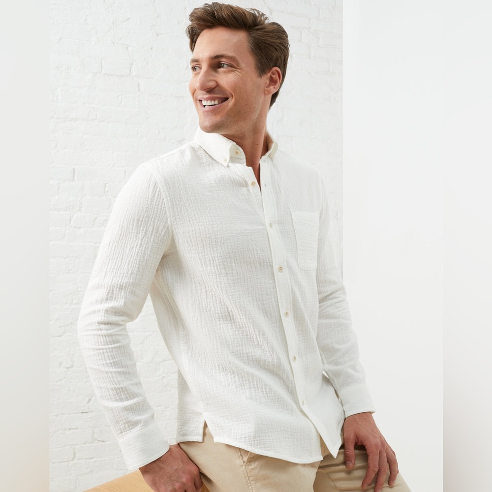 UpWest Coastal Cotton Button-Down Longsleeves Shirt PR6-12 - Picture 2 of 4